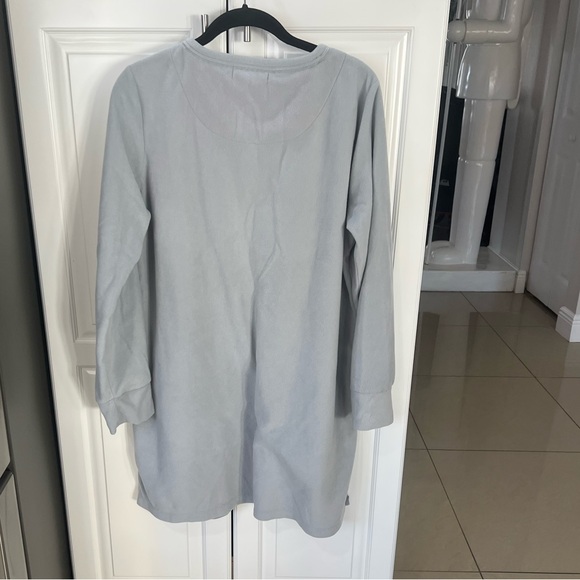 Pillow Talk Womens penguin Christmas long Sleeve Nightgown Size Large Gray - Picture 4 of 4